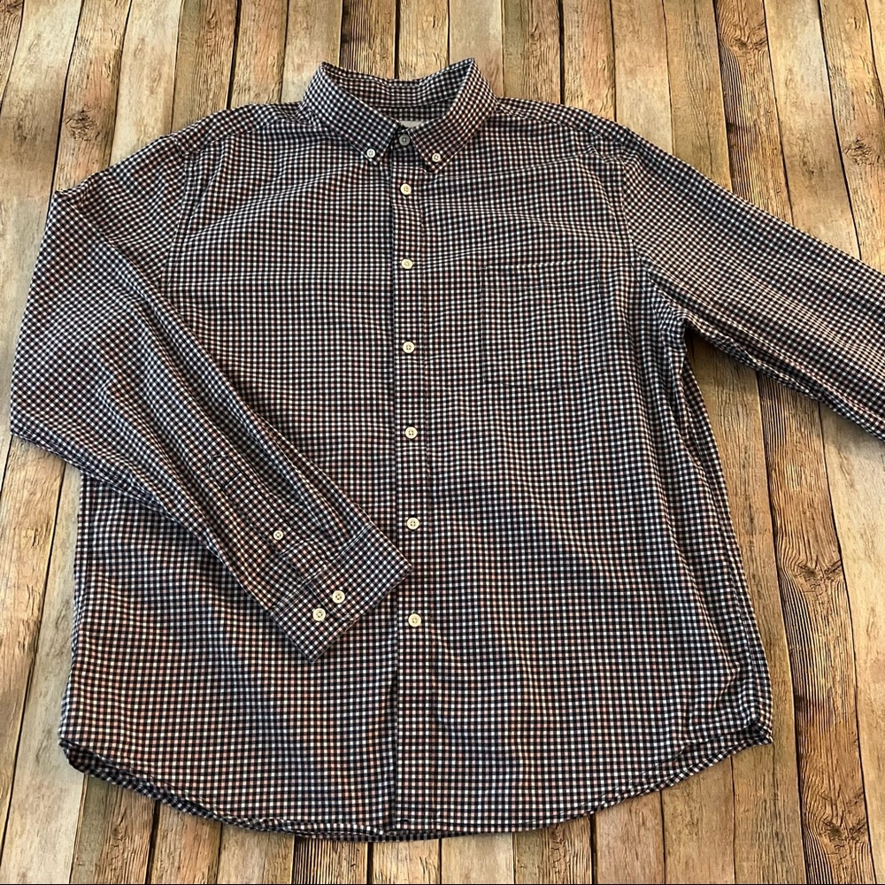 Goodfellow & Co mens long sleeve plaid button down shirt | size Extra Large